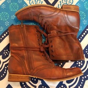 Gently used Military-Inspired Zipper Lace Up boot